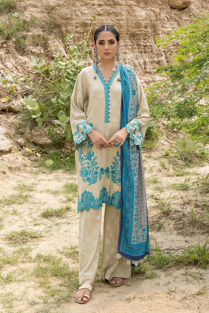 Charizma Unstitched Embroidered Marina Jacquard 3Pc Suit CLJW22-08