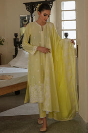 Cross Stitch Chikankari Lawn Unstitched 3 Piece Suit - CLOVER LIME