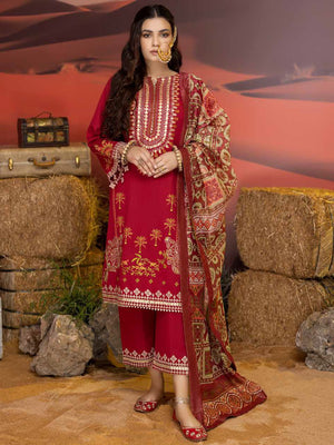 Charizma Meeras Embroidered Khaddar Unstitched 3Pc Suit CM-02