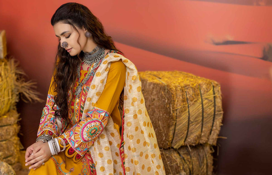 Charizma Meeras Embroidered Khaddar Unstitched 3Pc Suit CM-03