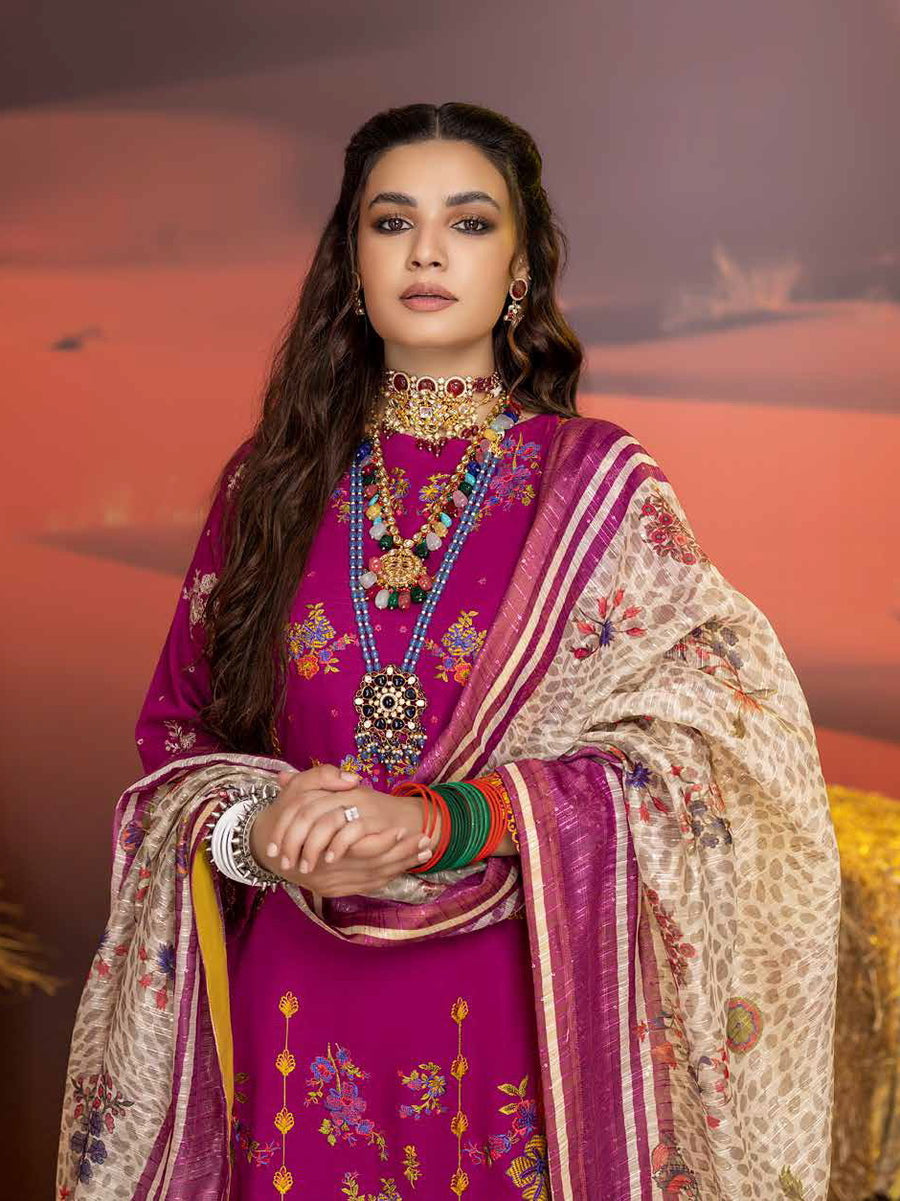 Charizma Meeras Embroidered Khaddar Unstitched 3Pc Suit CM-04