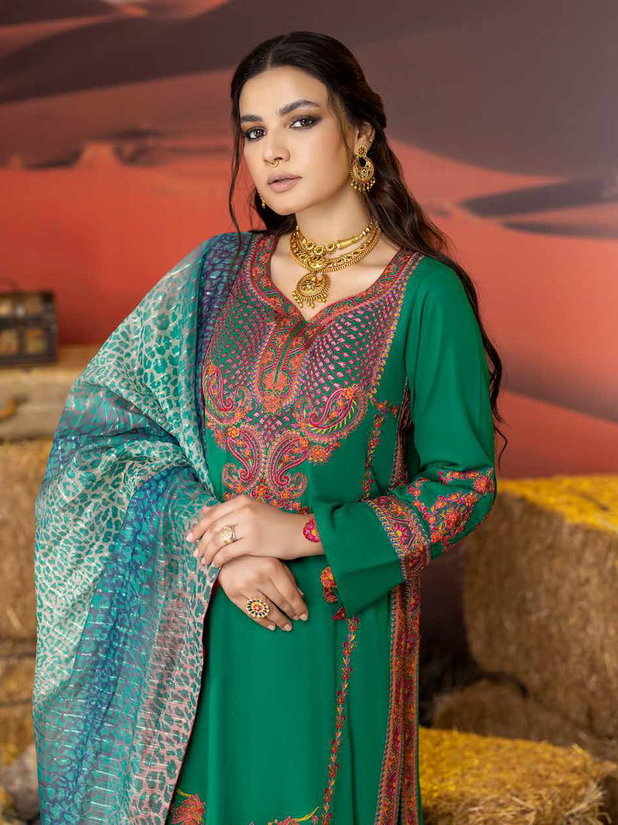 Charizma Meeras Embroidered Khaddar Unstitched 3Pc Suit CM-05