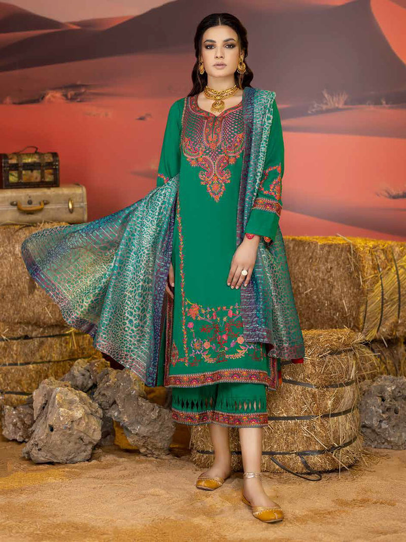 Charizma Meeras Embroidered Khaddar Unstitched 3Pc Suit CM-05