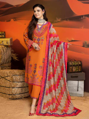 Charizma Meeras Embroidered Khaddar Unstitched 3Pc Suit CM-06