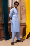 So Kamal Mens Unstitched Classic Cotton Suit CM-1514 Light Blue
