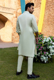 So Kamal Mens Unstitched Classic Cotton Suit CM-1514 Sage Green