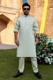 So Kamal Mens Unstitched Classic Cotton Suit CM-1514 Sage Green