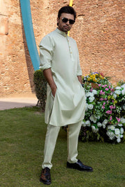 So Kamal Mens Unstitched Classic Cotton Suit CM-1514 Sage Green