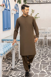 So Kamal Mens Unstitched Classic Blended Suit CM-1517 Green