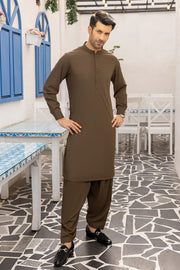 So Kamal Mens Unstitched Classic Blended Suit CM-1517 Green