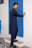 So Kamal Mens Unstitched Classic Blened Suit CM-1517 Navy Blue