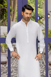 So Kamal Mens Unstitched Classic Blened Suit CM-1517 White