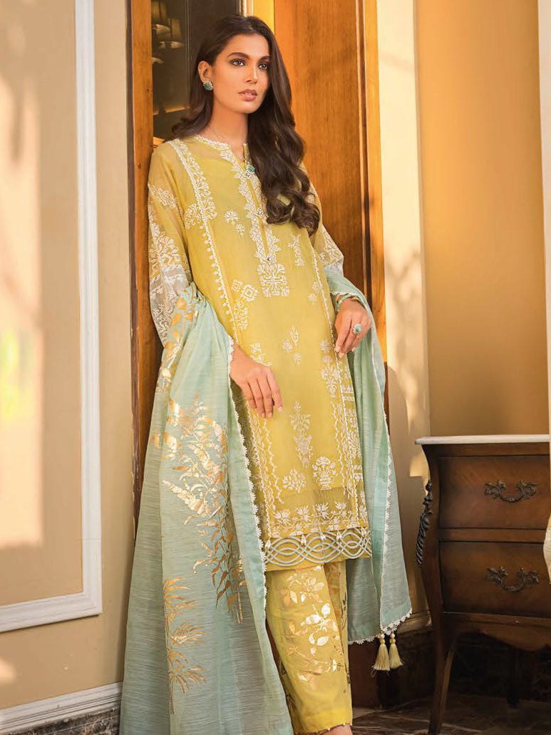 GulAhmed Summer Premium Embroidered Cotton Net Unstitched 3Pc CN-32003 GulAhmed Summer Premium Embroidered Cotton Net Unstitched 3Pc CN-32003