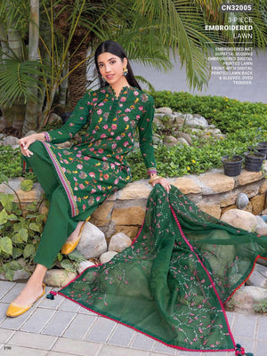 GulAhmed Summer Essential Lawn Unstitched Embroidered 3 Piece CN-32005