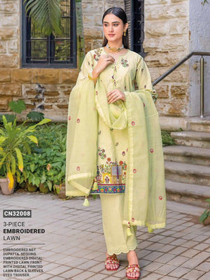 GulAhmed Summer Essential Lawn Unstitched Embroidered 3 Piece CN-32008