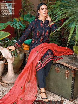 GulAhmed Summer Essential Lawn Unstitched Embroidered 3 Piece CN-32011