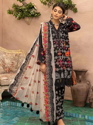 Charizma Naranji Vol-03 Unstitched Embroidered Lawn 3Pc Suit CN22-22