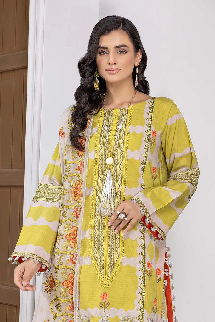 Charizma Naranji Vol-03 Unstitched Embroidered Lawn 3Pc Suit CN22-25