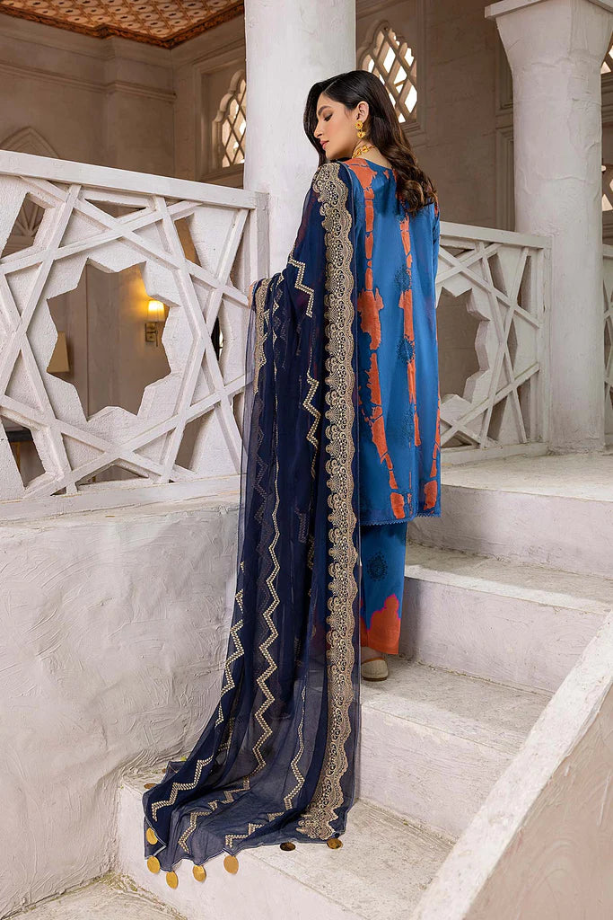 Charizma Naranji Vol-03 Unstitched Embroidered Lawn 3Pc Suit CN22-27 B