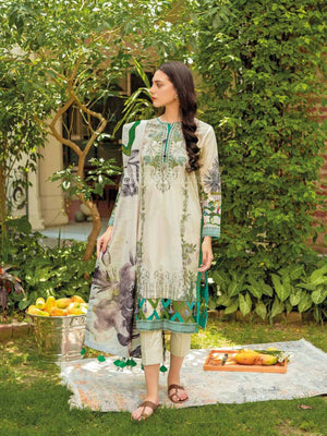 Gul Ahmed Essential Embroidered Lawn 3Pc Suit CNZ-12003 - FaisalFabrics.pk