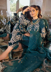 Afrozeh Luxury Lawn Unstitched 3 Piece Embroidered Suit D-10 Cobalt Sky - FaisalFabrics.pk