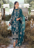 Afrozeh Luxury Lawn Unstitched 3 Piece Embroidered Suit D-10 Cobalt Sky - FaisalFabrics.pk