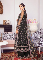 Afrozeh La Fuchsia Luxury Chiffon Unstitched 3 Piece Suit D-03 Cocktail - FaisalFabrics.pk