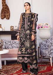Afrozeh La Fuchsia Luxury Chiffon Unstitched 3 Piece Suit D-03 Cocktail - FaisalFabrics.pk