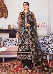 Afrozeh La Fuchsia Luxury Chiffon Unstitched 3 Piece Suit D-03 Cocktail - FaisalFabrics.pk