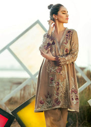 COIR Luxury Embroidered Chiffon EID Collection 2018 PLUM ROSE-09 - FaisalFabrics.pk