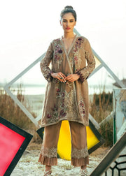 COIR Luxury Embroidered Chiffon EID Collection 2018 PLUM ROSE-09 - FaisalFabrics.pk