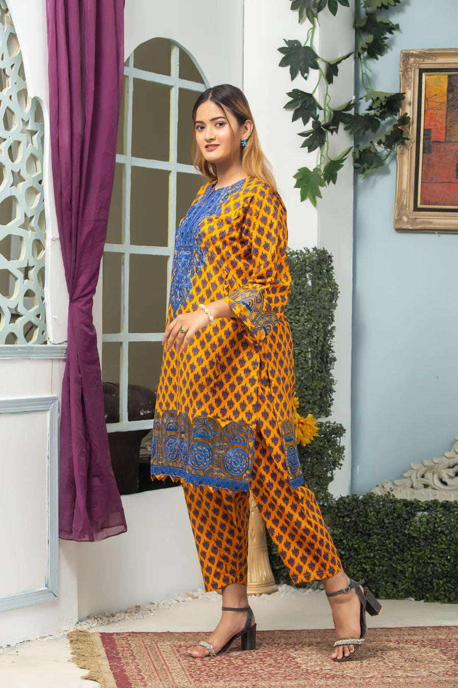 Mak Fashion Essentials Edit Embroidered Lawn Ready to Wear 2Pc - CORAL