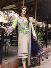 Charizma Beyond Casuals C-Prints Unstitched Lawn 3Pc Suit CP-001