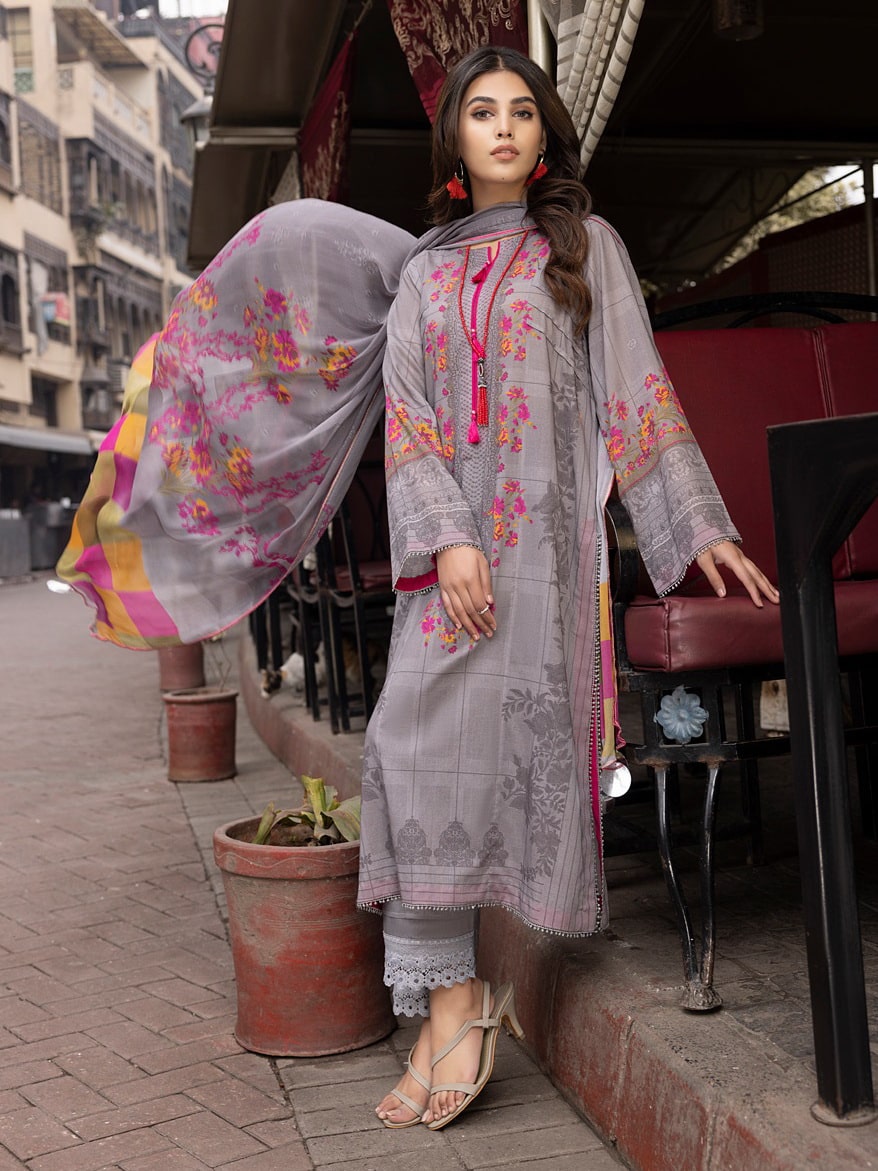 Charizma Beyond Casuals C-Prints Unstitched Lawn 3Pc Suit CP-003