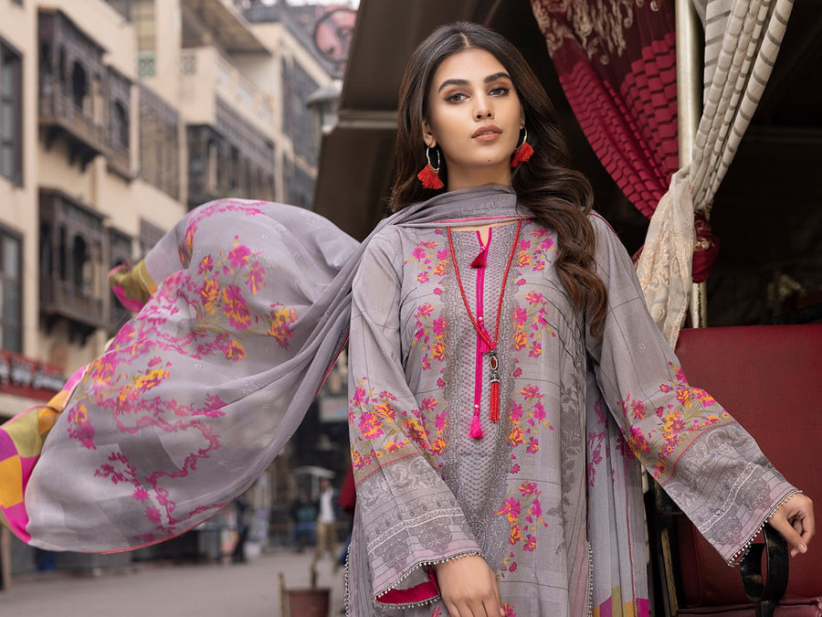 Charizma Beyond Casuals C-Prints Unstitched Lawn 3Pc Suit CP-003