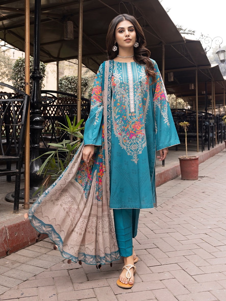 Charizma Beyond Casuals C-Prints Unstitched Lawn 3Pc Suit CP-006