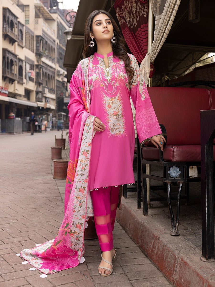 Charizma Beyond Casuals C-Prints Unstitched Lawn 3Pc Suit CP-007