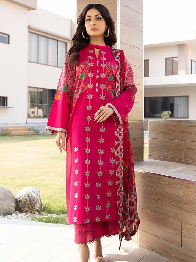 Charizma Beyond Casuals C-Prints Unstitched Lawn 3Pc Suit CP-007