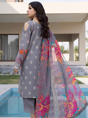 Charizma Beyond Casuals C-Prints Unstitched Lawn 3Pc Suit CP-008