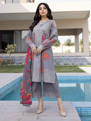 Charizma Beyond Casuals C-Prints Unstitched Lawn 3Pc Suit CP-008