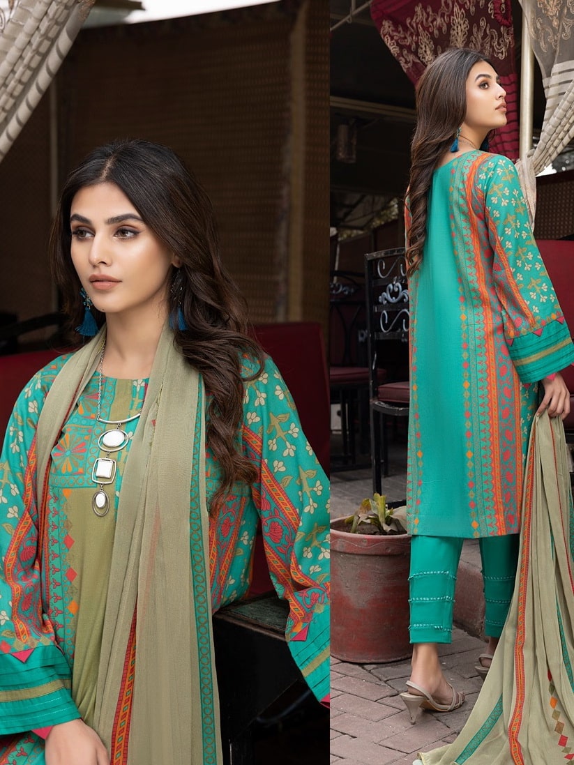 Charizma Beyond Casuals C-Prints Unstitched Lawn 3Pc Suit CP-008