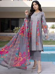 Charizma Beyond Casuals C-Prints Unstitched Lawn 3Pc Suit CP-008
