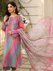 Charizma C-Prints Unstitched Printed Lawn 3 Piece Suit CP-012-B