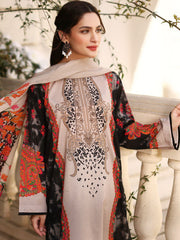 Charizma C-Prints Unstitched Printed Lawn 3 Piece Suit CP-015