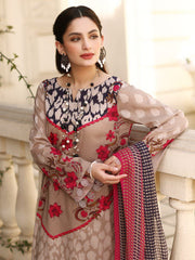 Charizma C-Prints Unstitched Printed Lawn 3 Piece Suit CP-018