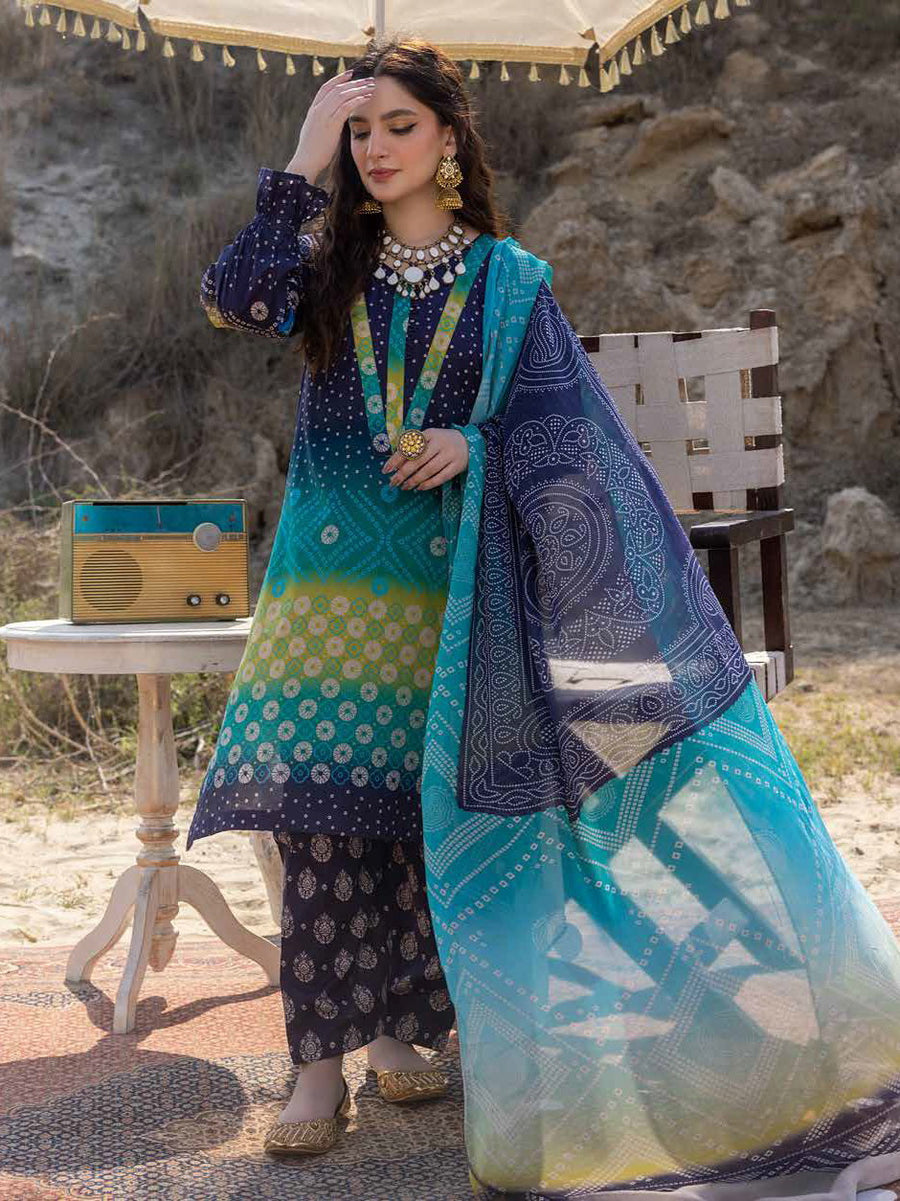 Charizma C-Prints Chunri Edition Unstitched Printed Lawn 3Pc Suit CP-34