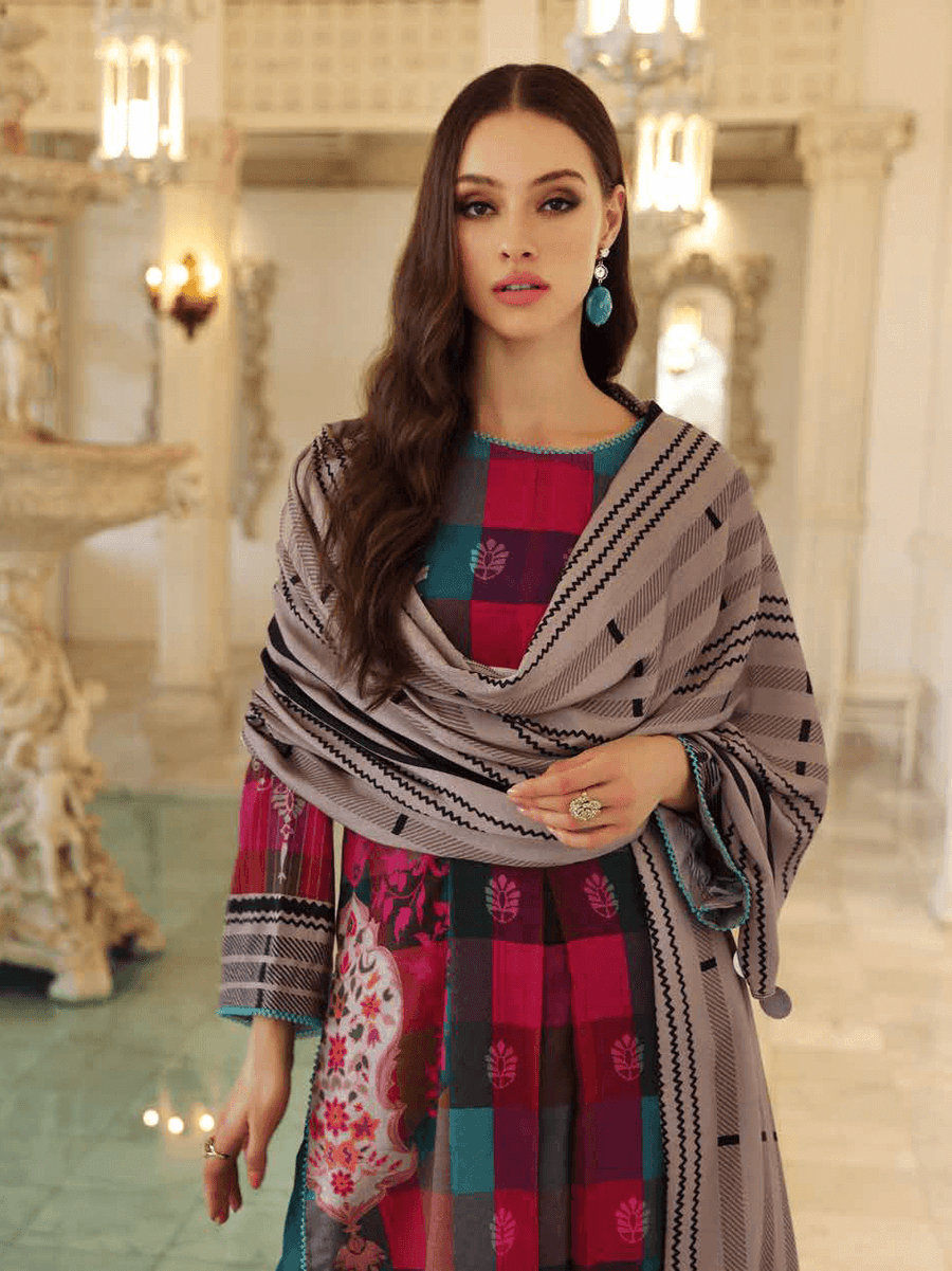 Charizma Beyond Casuals C-Prints Unstitched Linen 3Pc Suit CPW-05