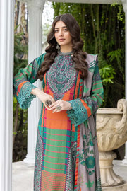 Charizma C-Prints Unstitched Slub Linen 3Pc Suit CPW22-18