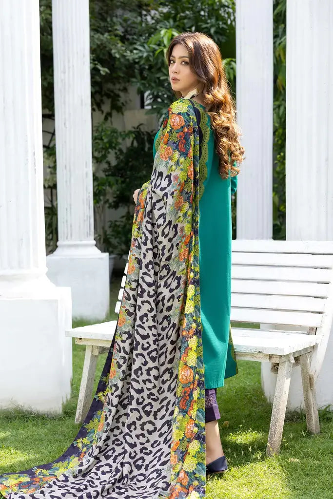 Charizma C-Prints Unstitched Slub Linen 3Pc Suit CPW22-22