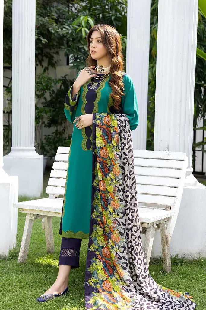 Charizma C-Prints Unstitched Slub Linen 3Pc Suit CPW22-22